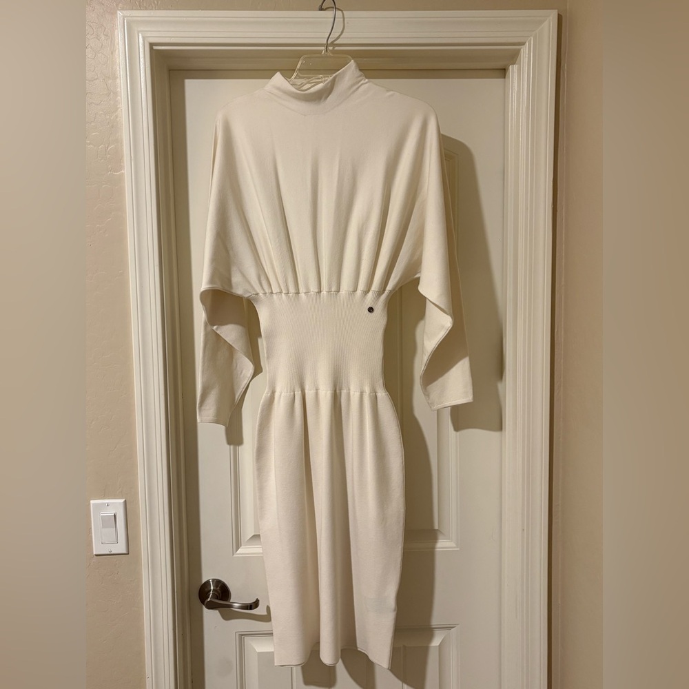Ted Baker Cream Long Sleeve Dress